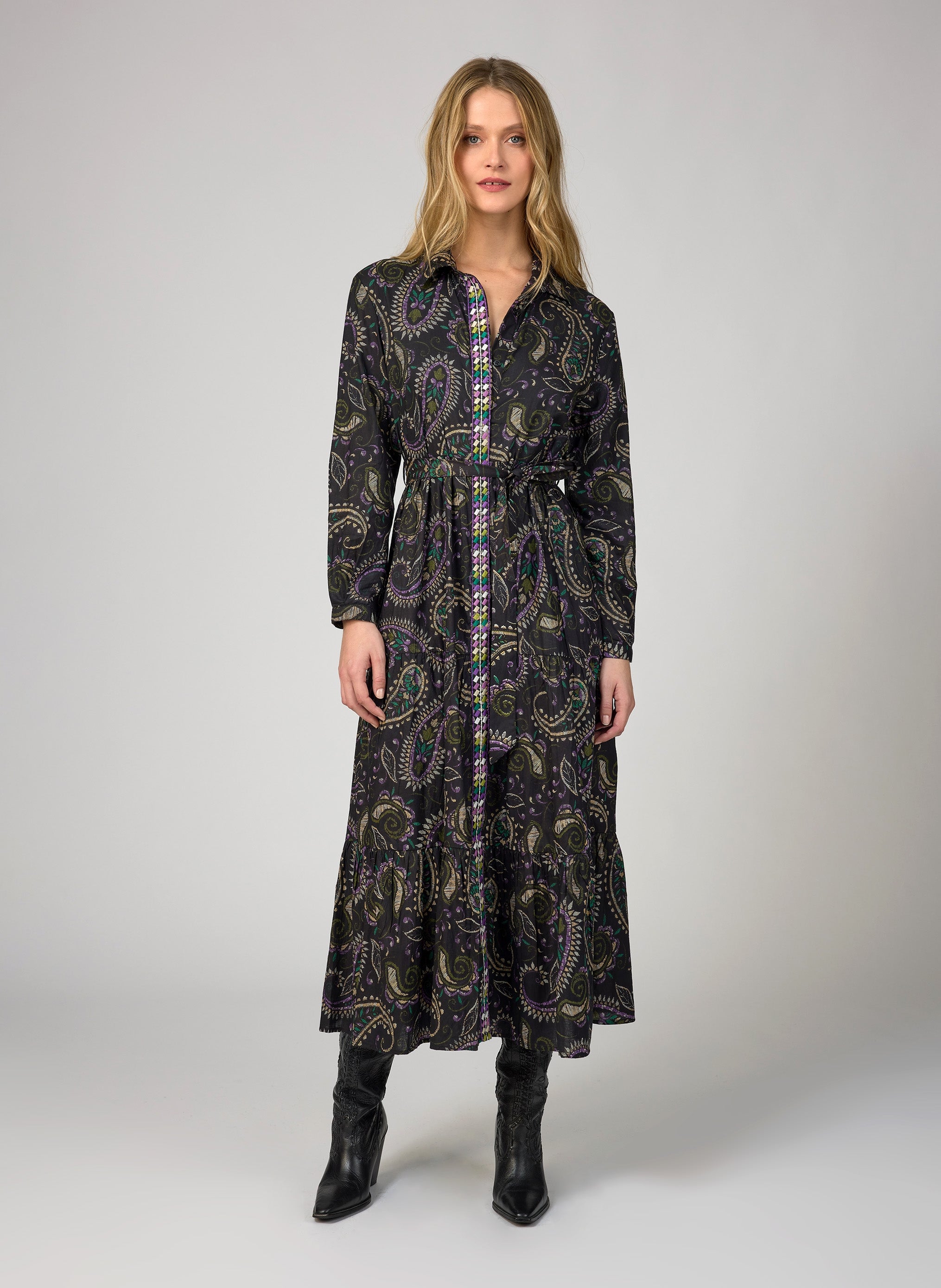 OLINTO LONG DRESS abigael black