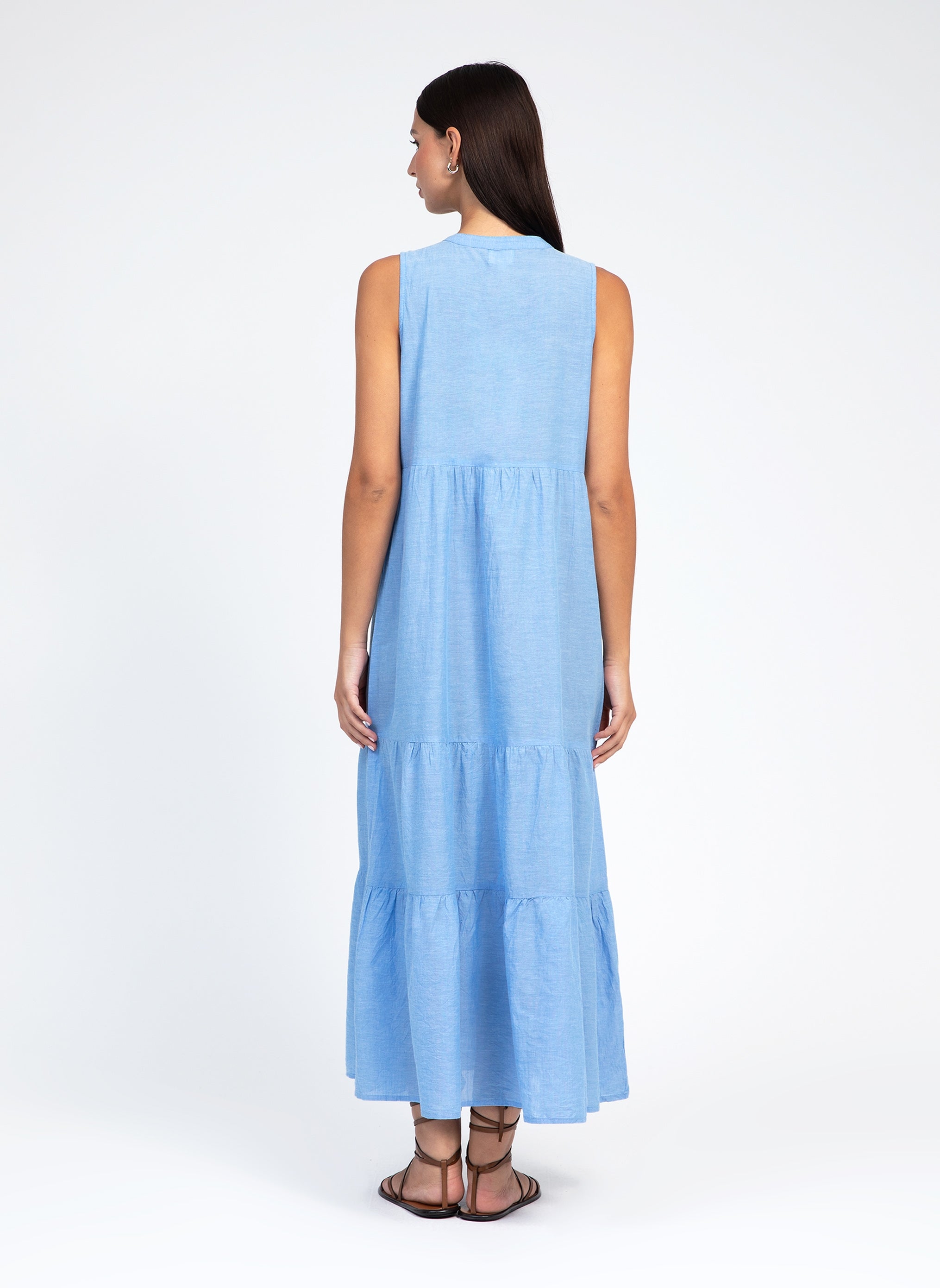 ROBE LONGUE OSKARY bleu