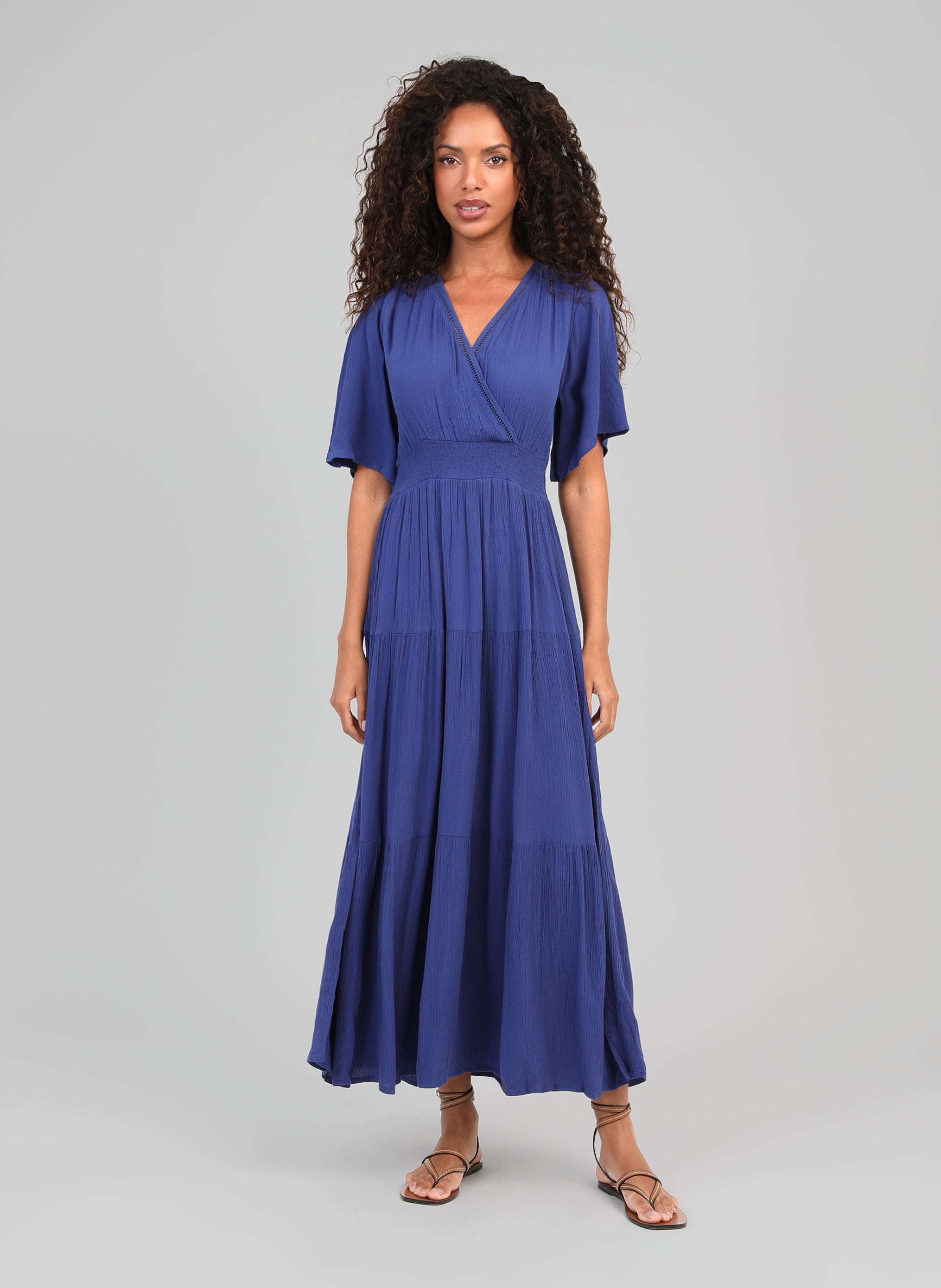 ROBE LONGUE OSUNCHALA bleu
