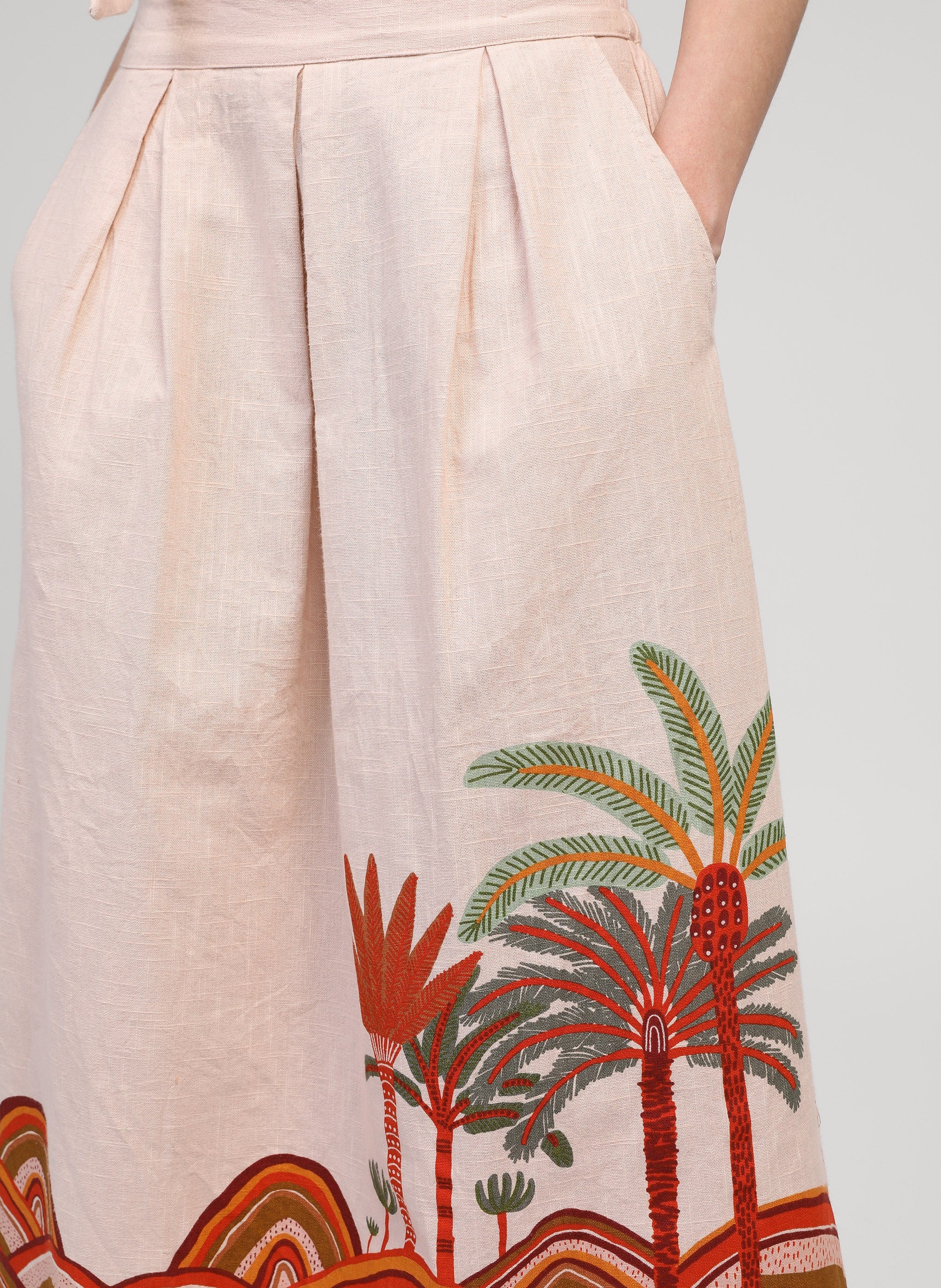 JUPE MIDI RAROMY palmyre orange