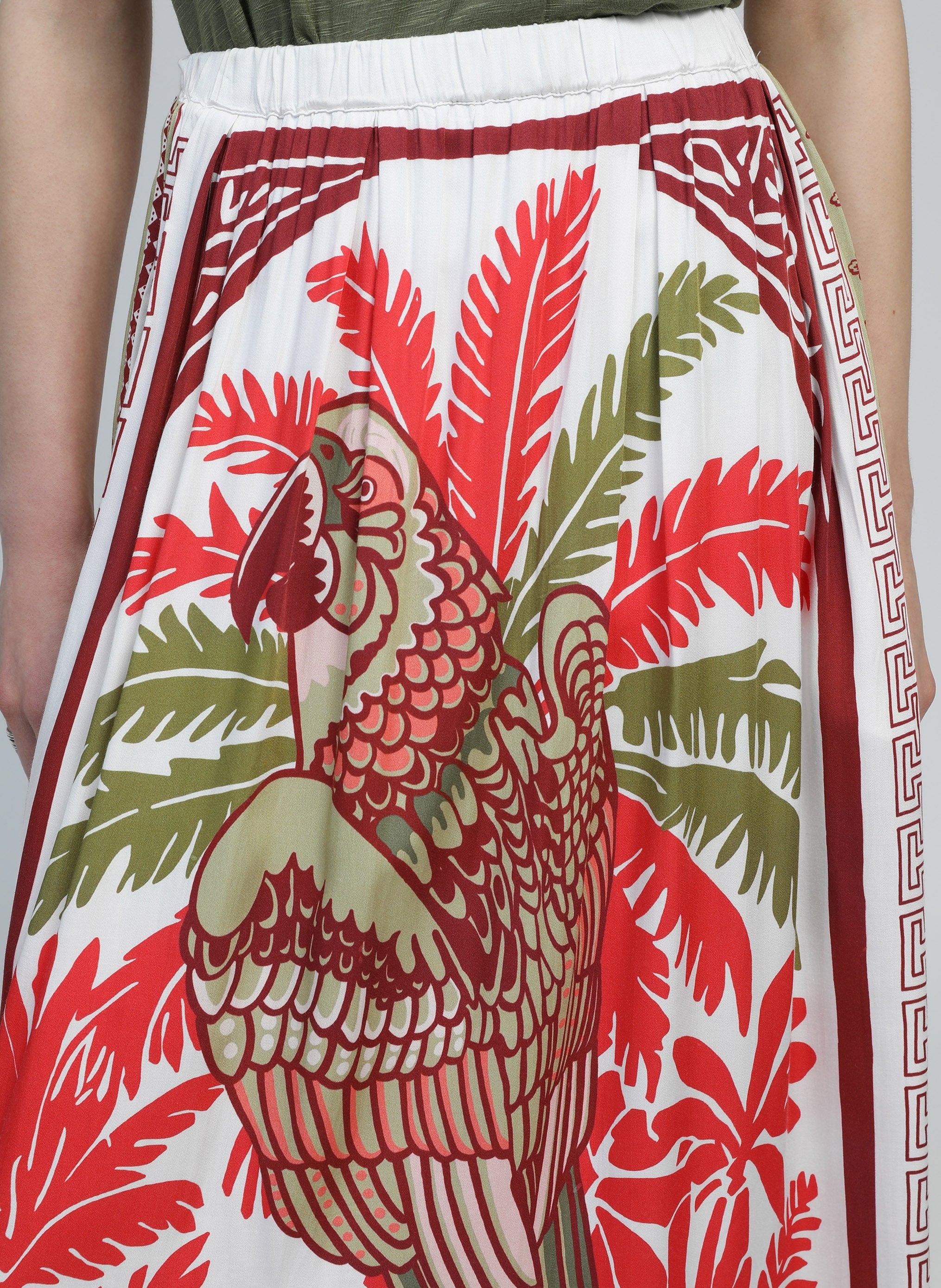 RIKET LONG SKIRT papagayo red