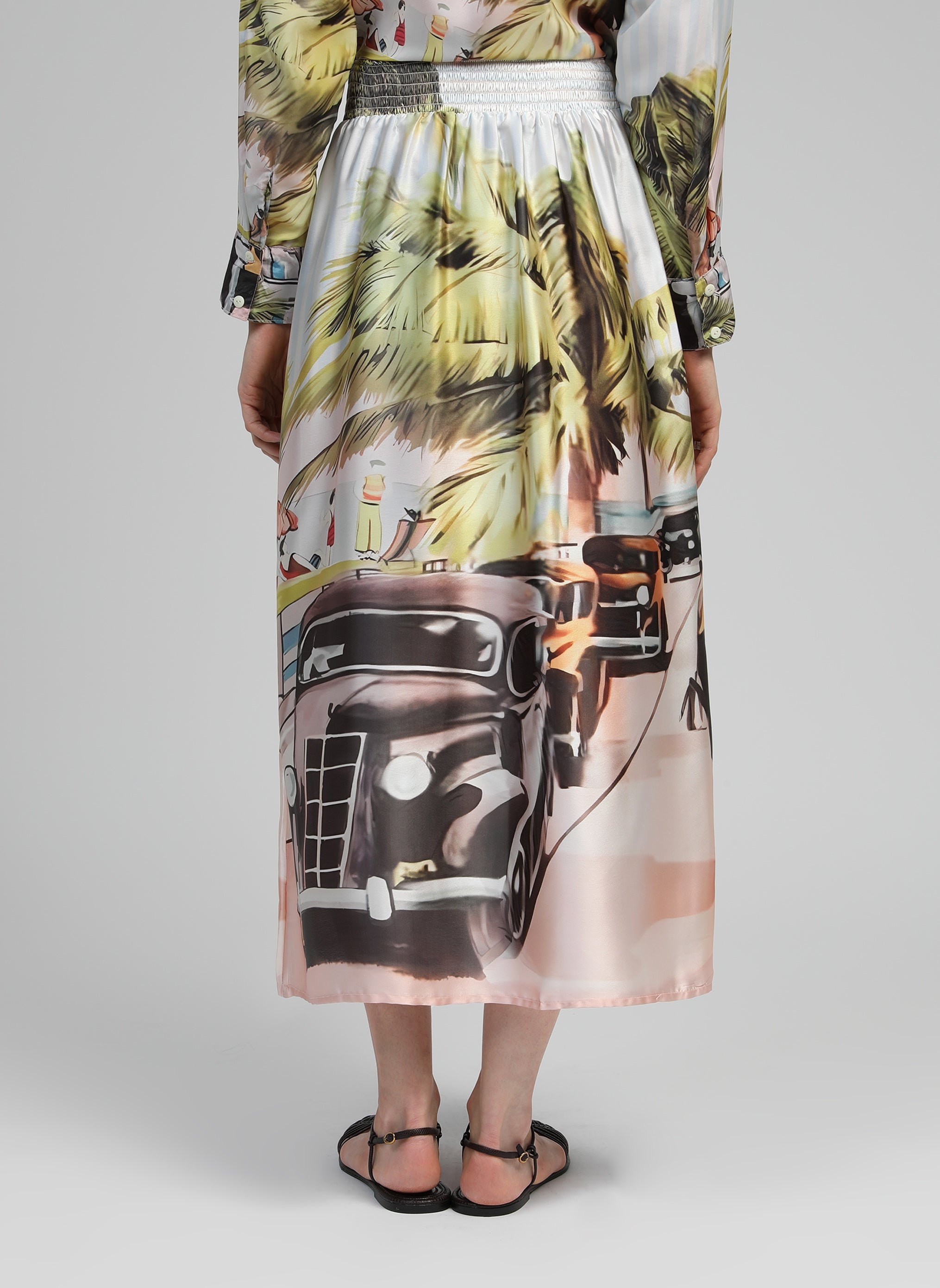 MIDI SKIRT RINALA florida anis