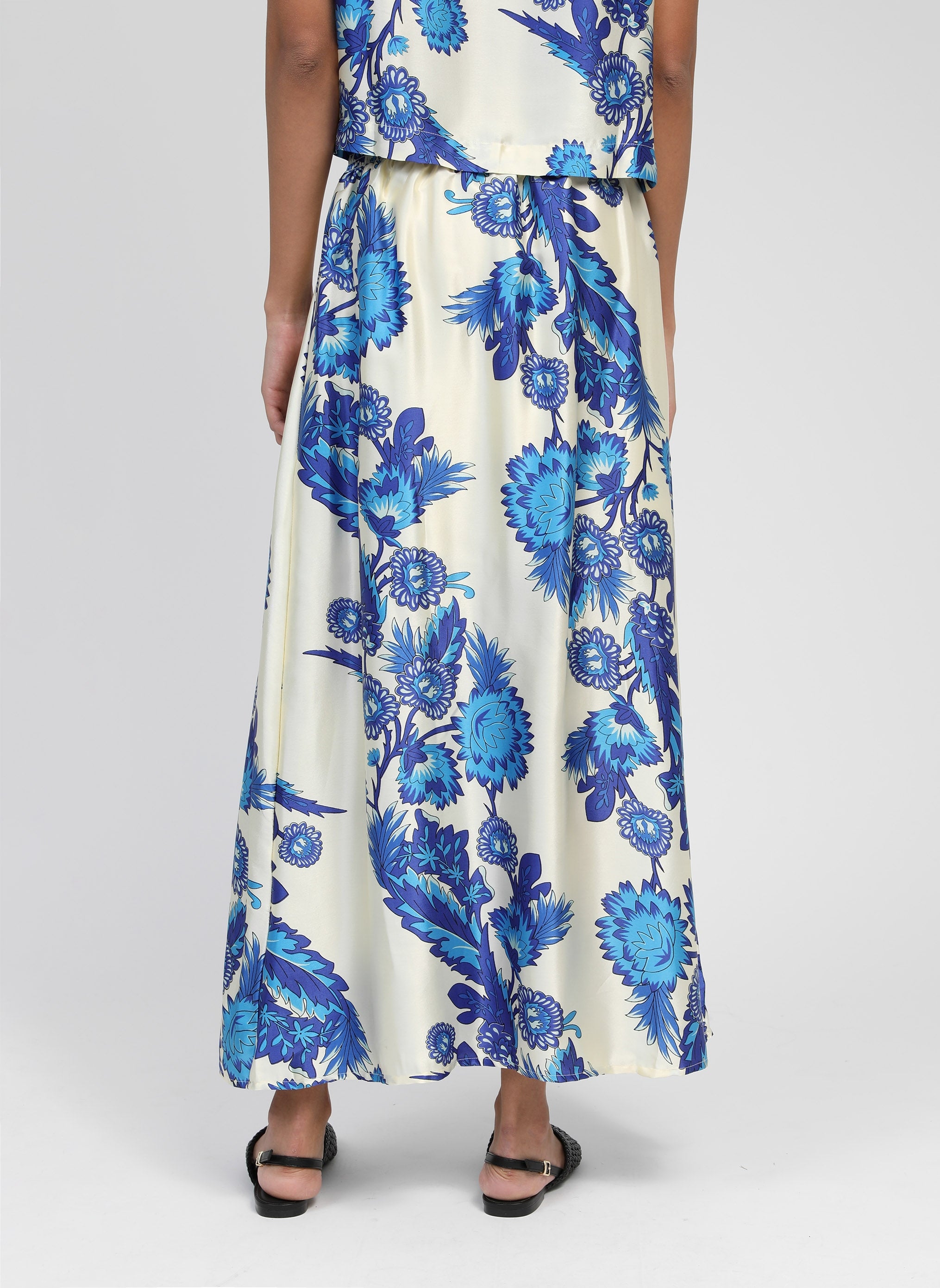 ROBILOU FLORIDA MIDI SKIRT blue