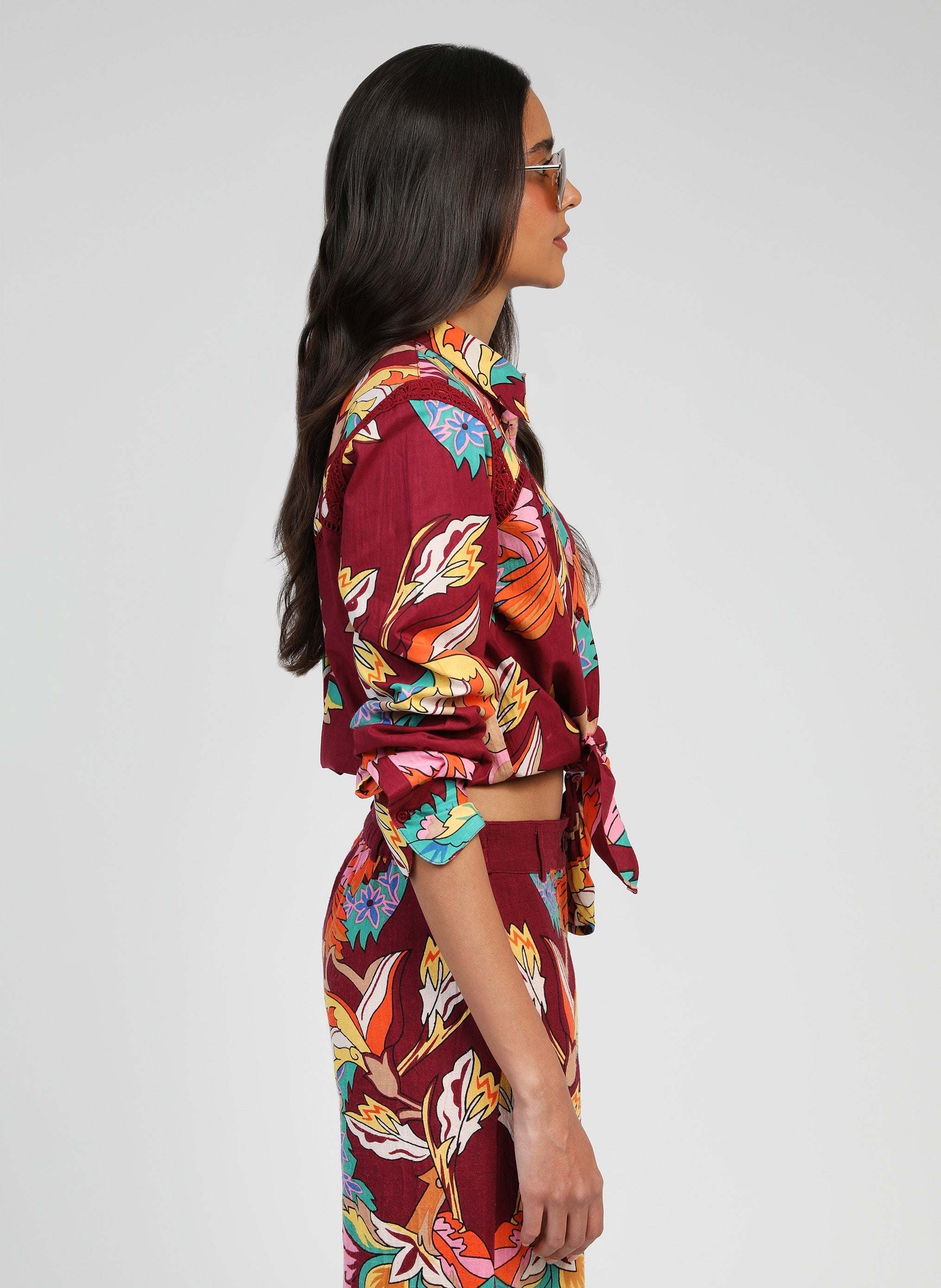 SERVILOU camisa jabba cherry