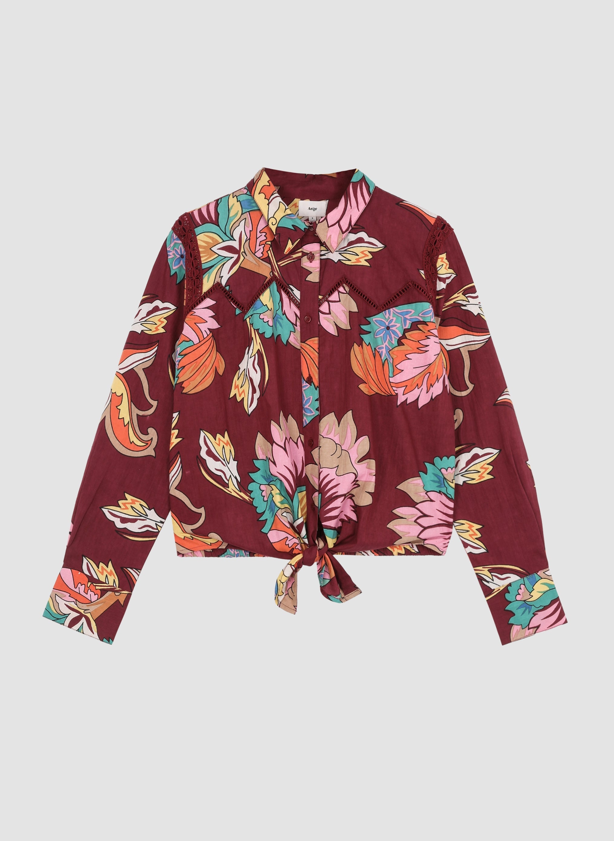 SERVILOU camisa jabba cherry