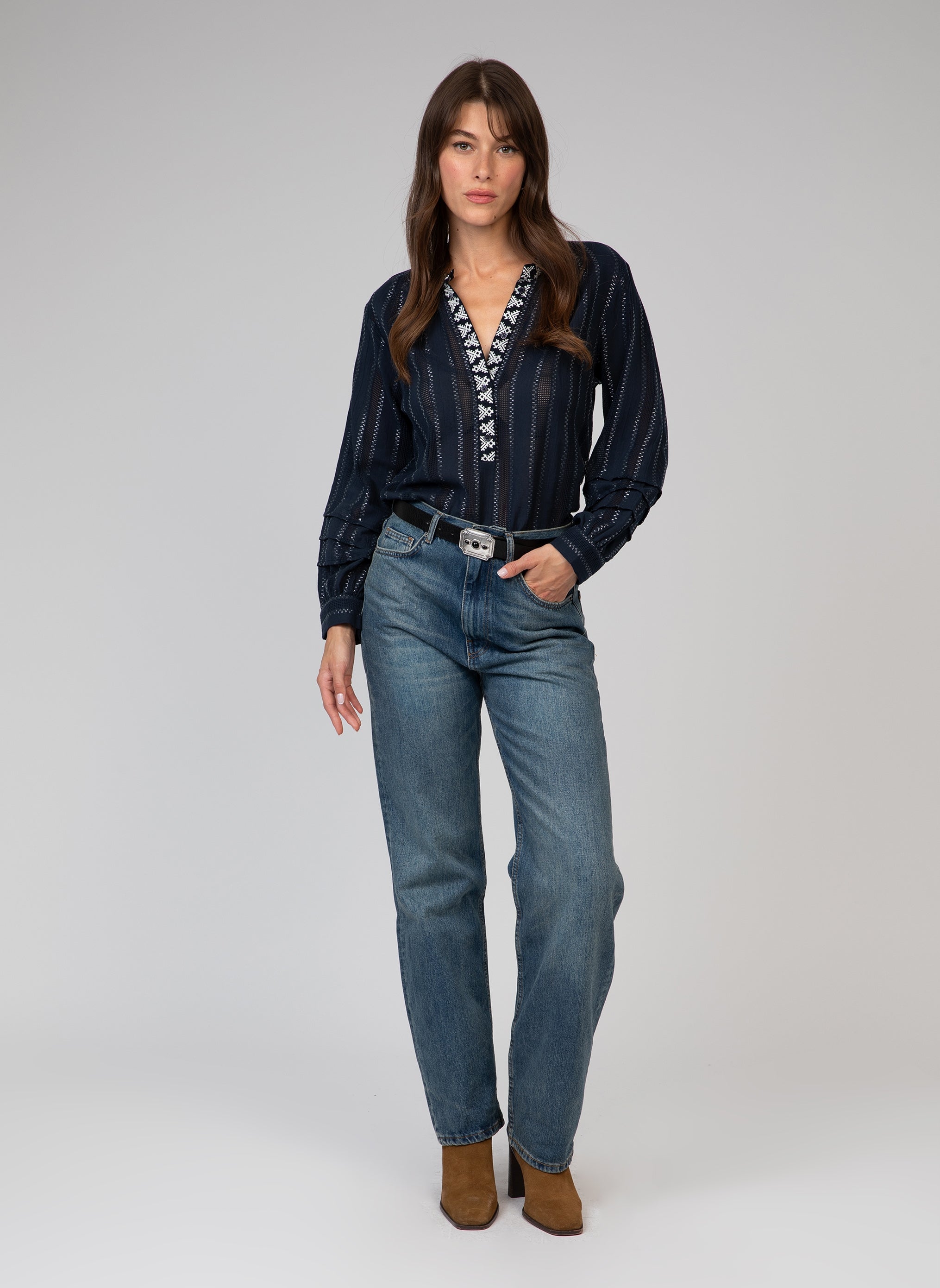 BLOUSE SEVERY marine