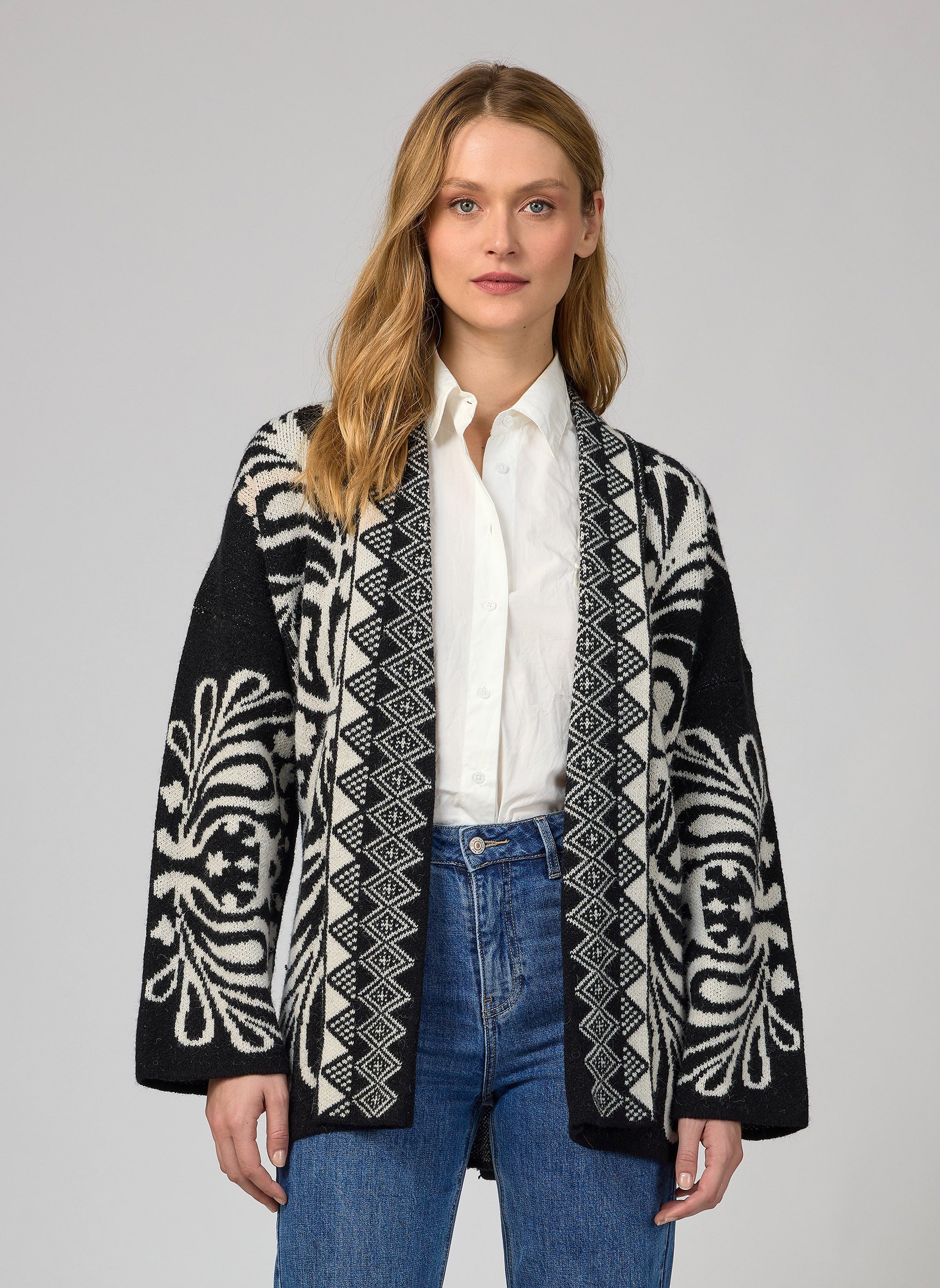 CARDIGAN VISHNOU noir